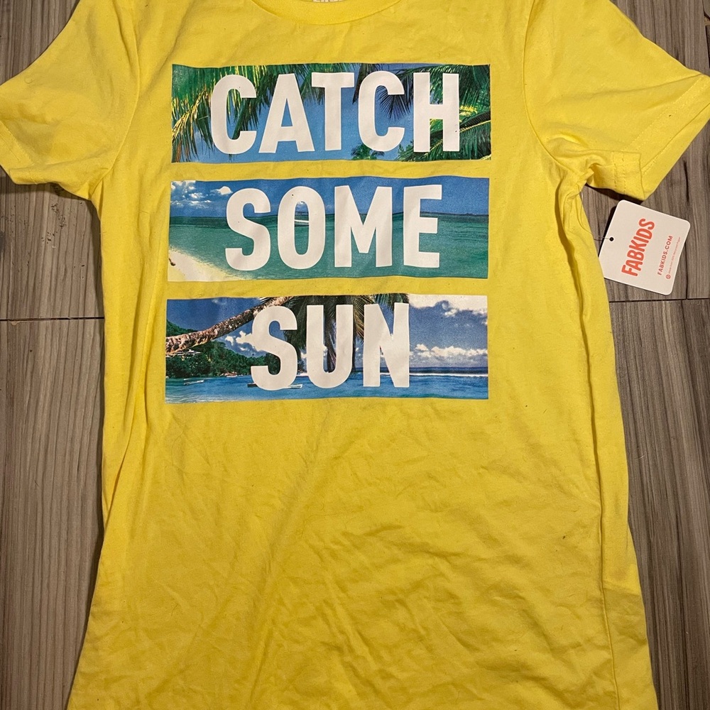 Catch some Sun Graphic Yellow T shirt